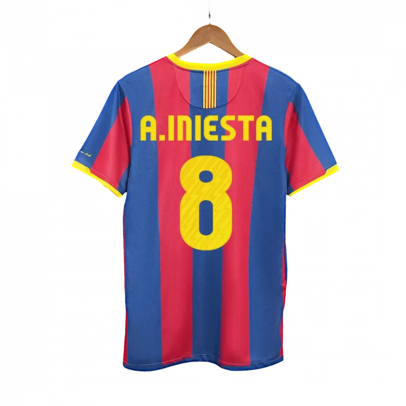 Vintage Soccer Jersey A.INIESTA #8 Barcelona Home 2010/11