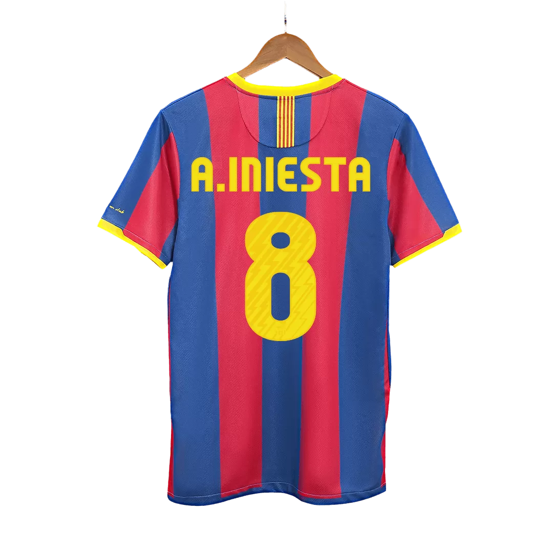 Vintage Soccer Jersey A.INIESTA #8 Barcelona Home 2010/11