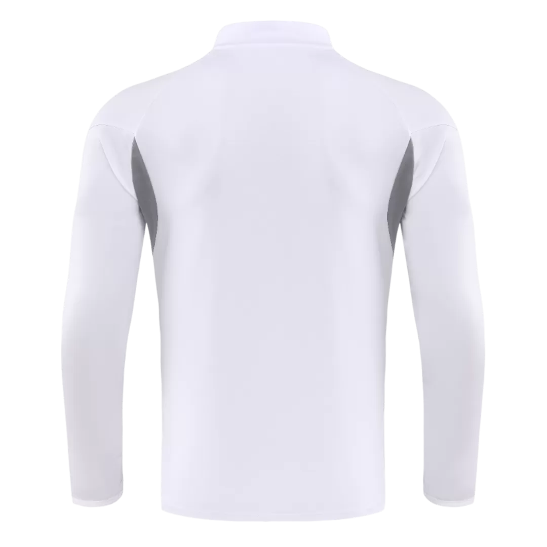 Real Madrid 1/4 Zip Tracksuit 2025/26 Kids White - Image 3