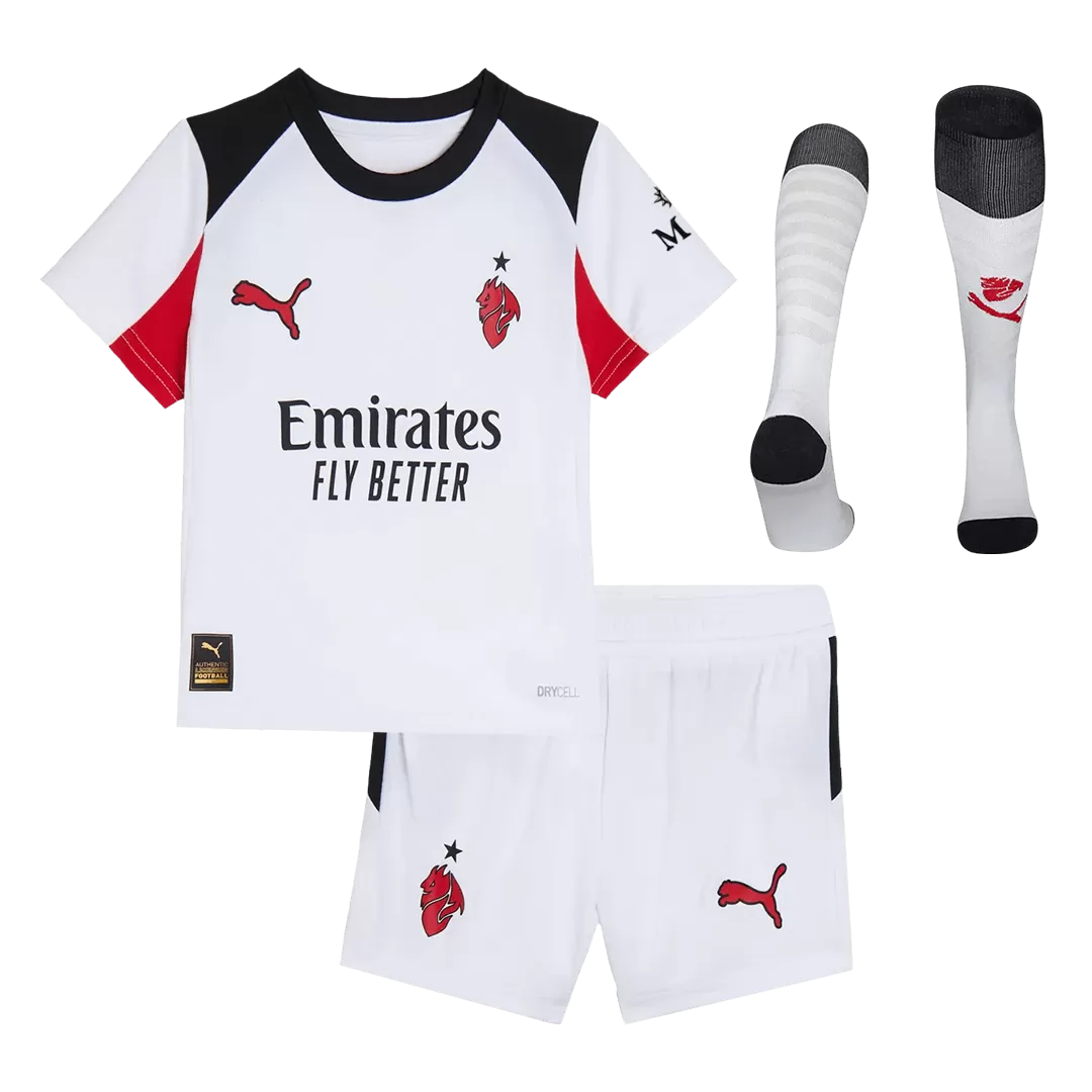 AC Milan Away Kids Soccer Jerseys Full Kit 2025/26