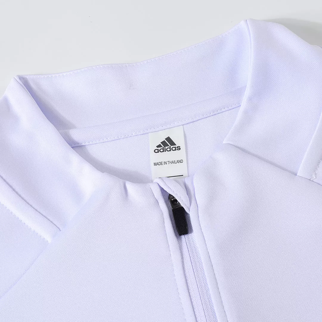 Real Madrid 1/4 Zip Tracksuit 2025/26 Kids White - Image 6