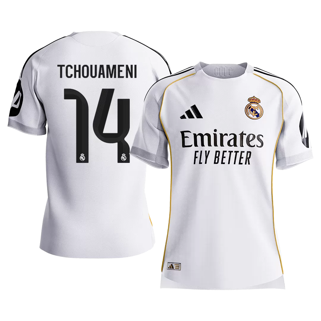 TCHOUAMENI #14 Real Madrid Home Authentic Soccer Jersey 2025/26