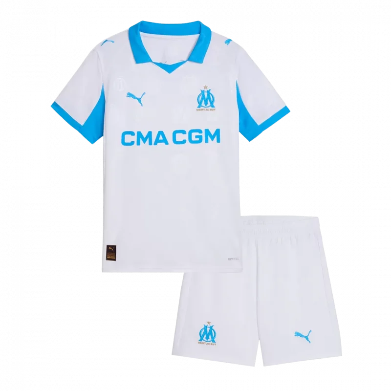 Marseille Home Kids Soccer Jerseys Kit 2025/26
