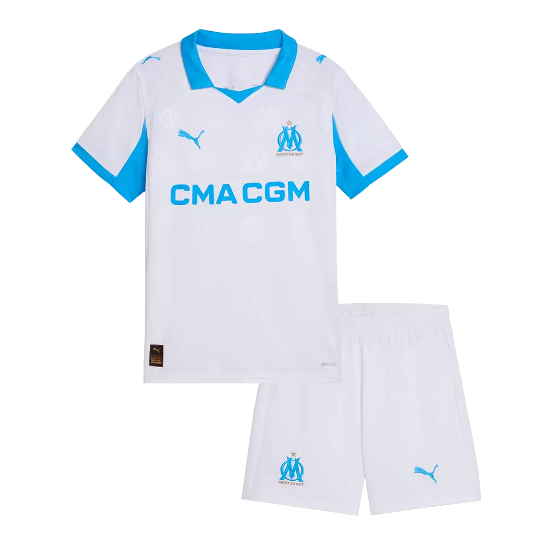 Marseille Home Kids Soccer Jerseys Kit 2025/26