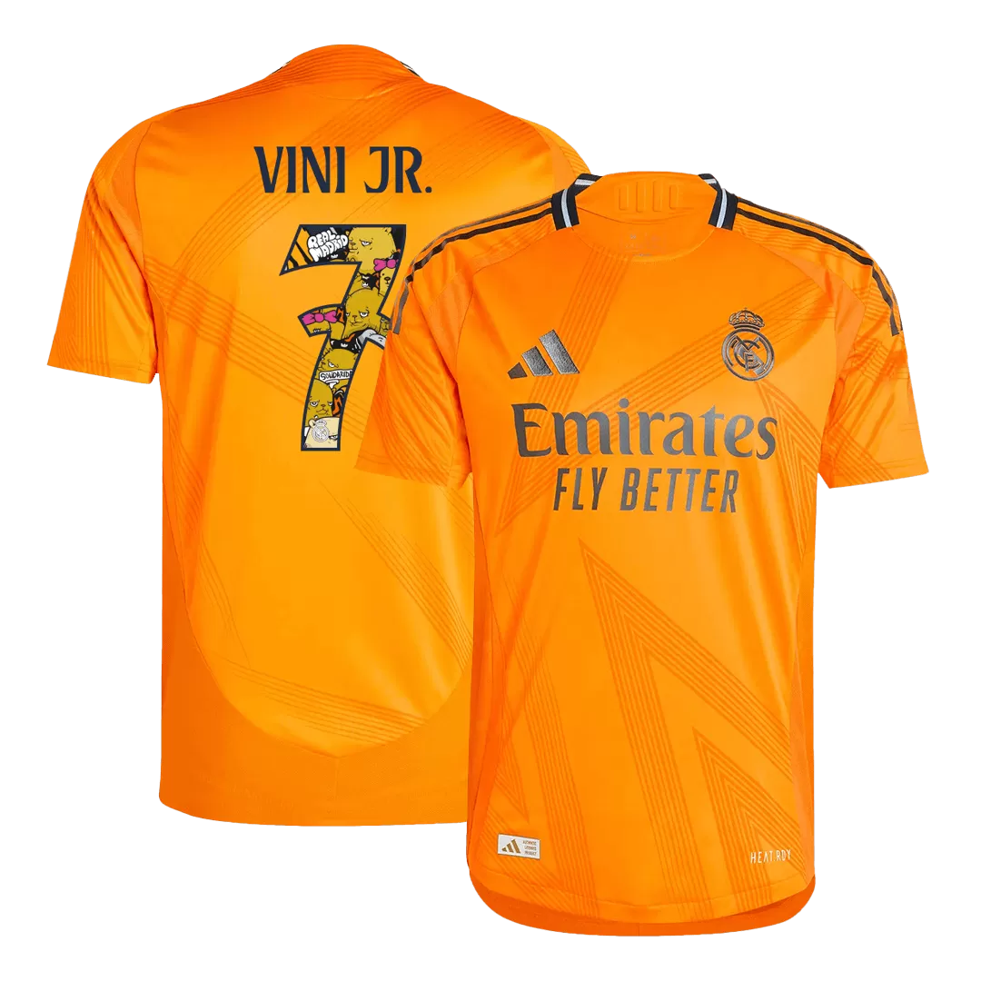 VINI JR. #7 Real Madrid Away Authentic Soccer Jersey - Bear Champ Font