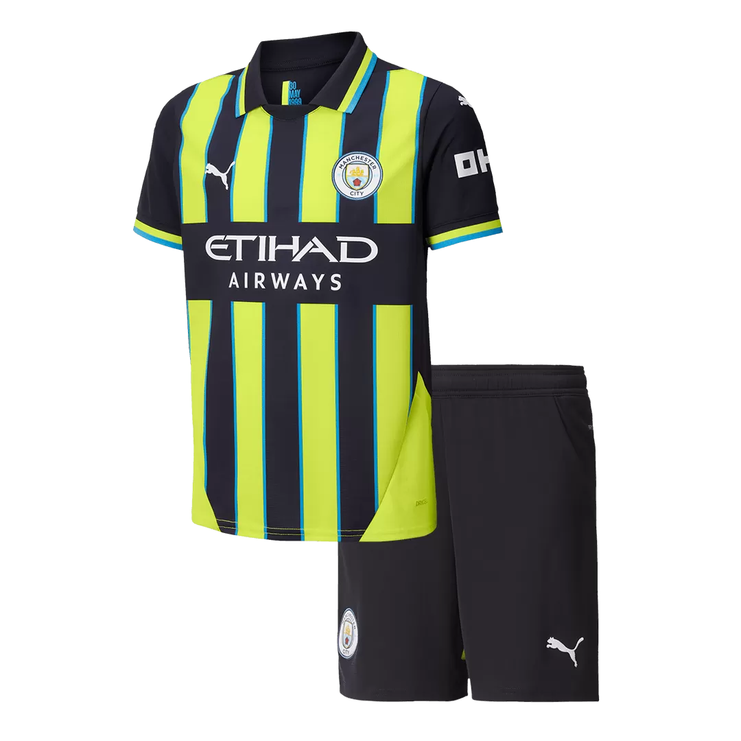 Manchester City Away Kids Soccer Jerseys Kit