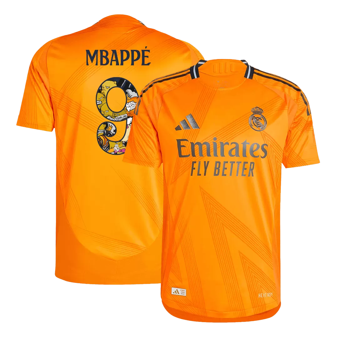 MBAPPÉ #9 Real Madrid Away Authentic Soccer Jersey - Bear Champ Font
