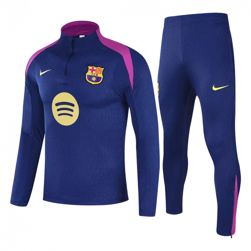 Barcelona 1/4 Zip Tracksuit 2025/26 Kids Navy