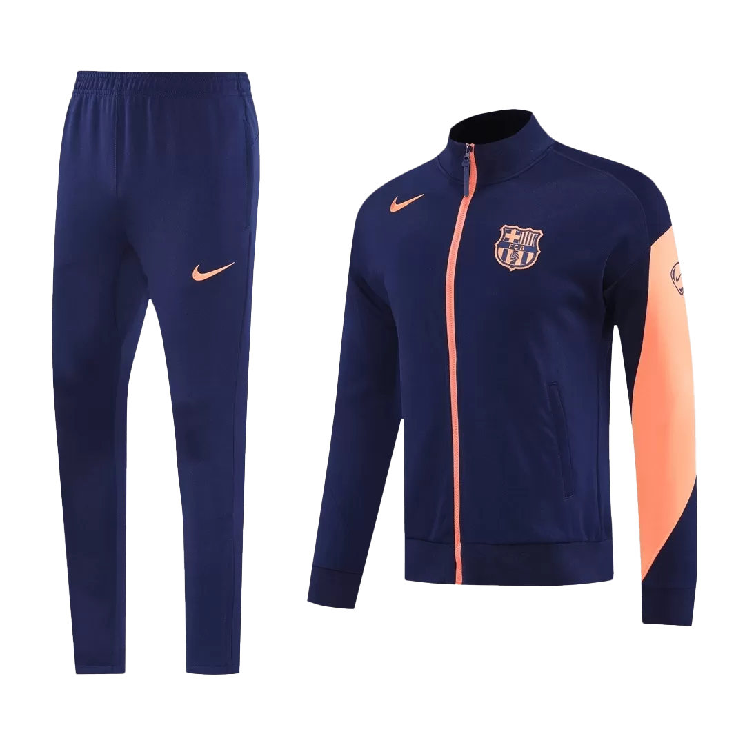 Barcelona Jacket Tracksuit 2025/26 Navy&Orange - Image 2