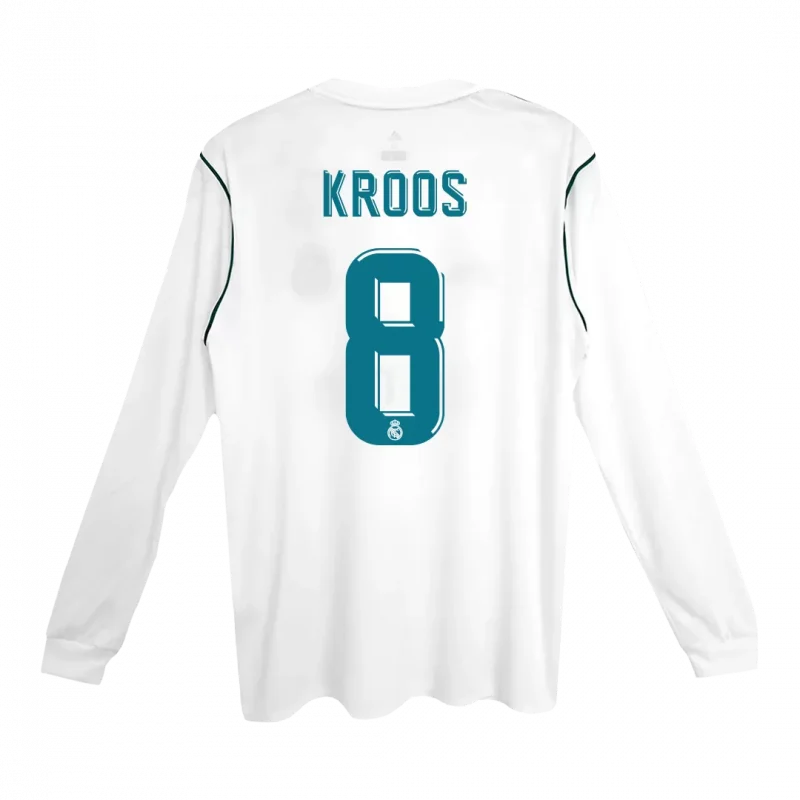 Vintage Soccer Jersey KROOS #8 Real Madrid Home Long Sleeve 2017/18