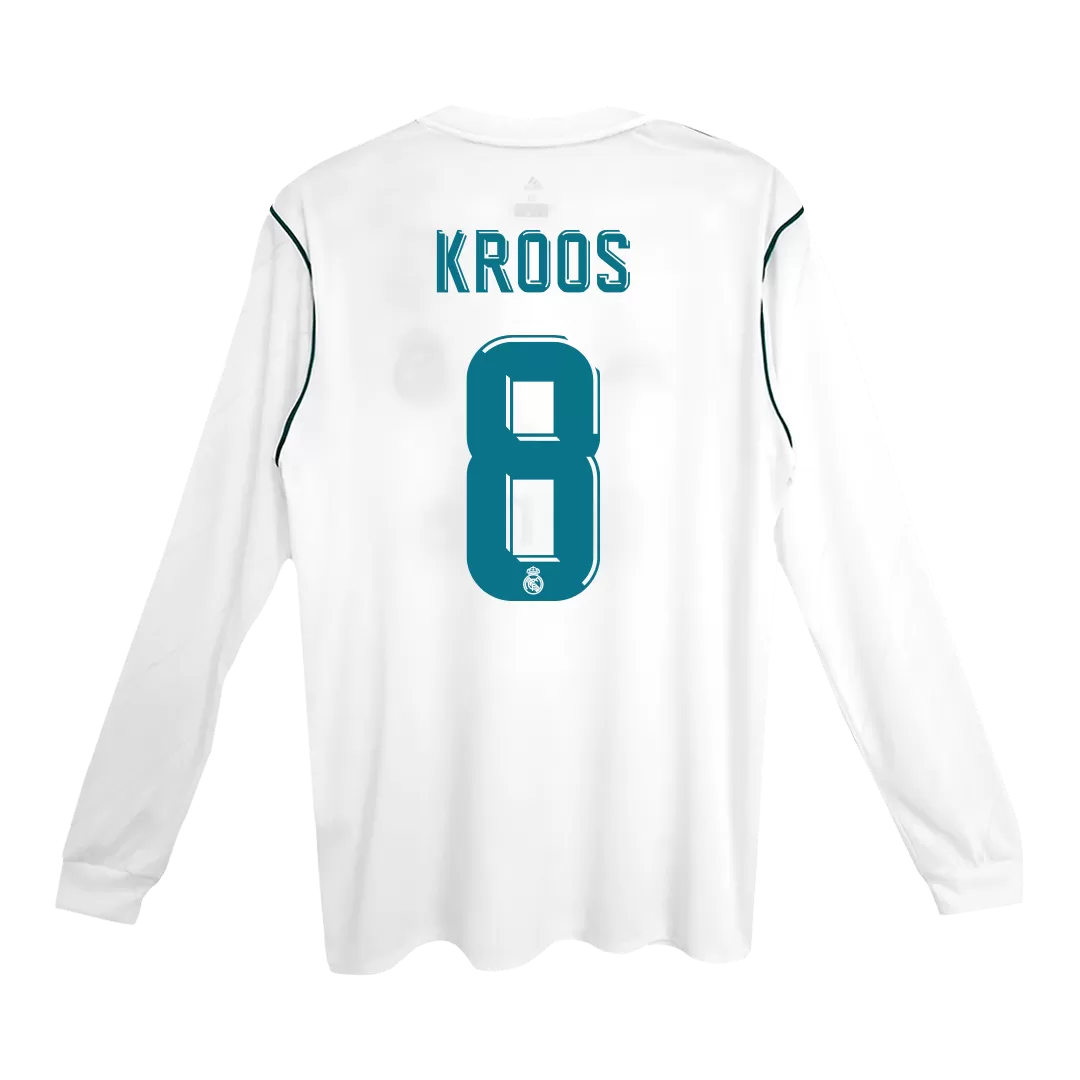 Vintage Soccer Jersey KROOS #8 Real Madrid Home Long Sleeve 2017/18