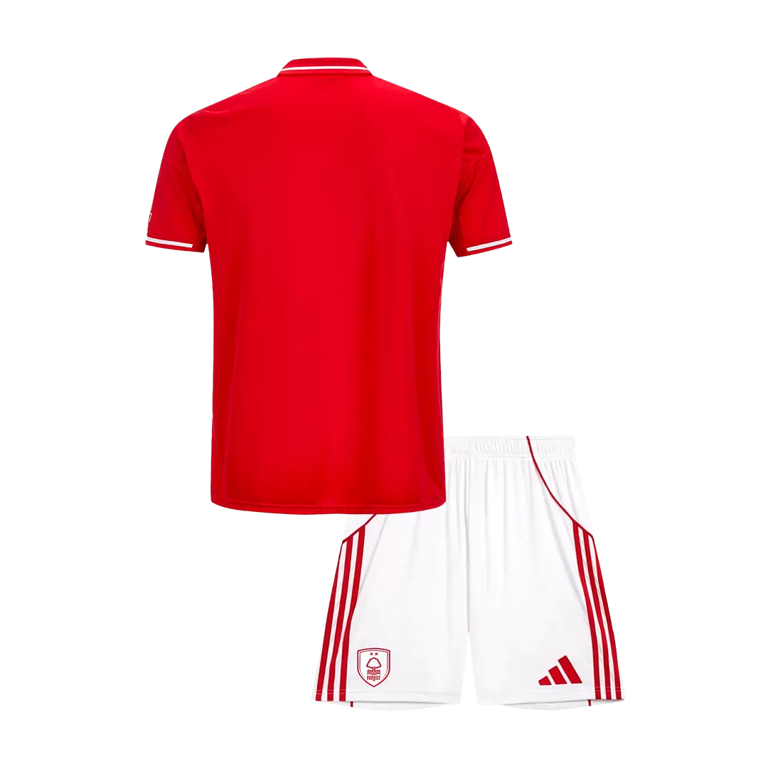 Nottingham Forest Home Kids Soccer Jerseys Kit 2025/26 - Image 2