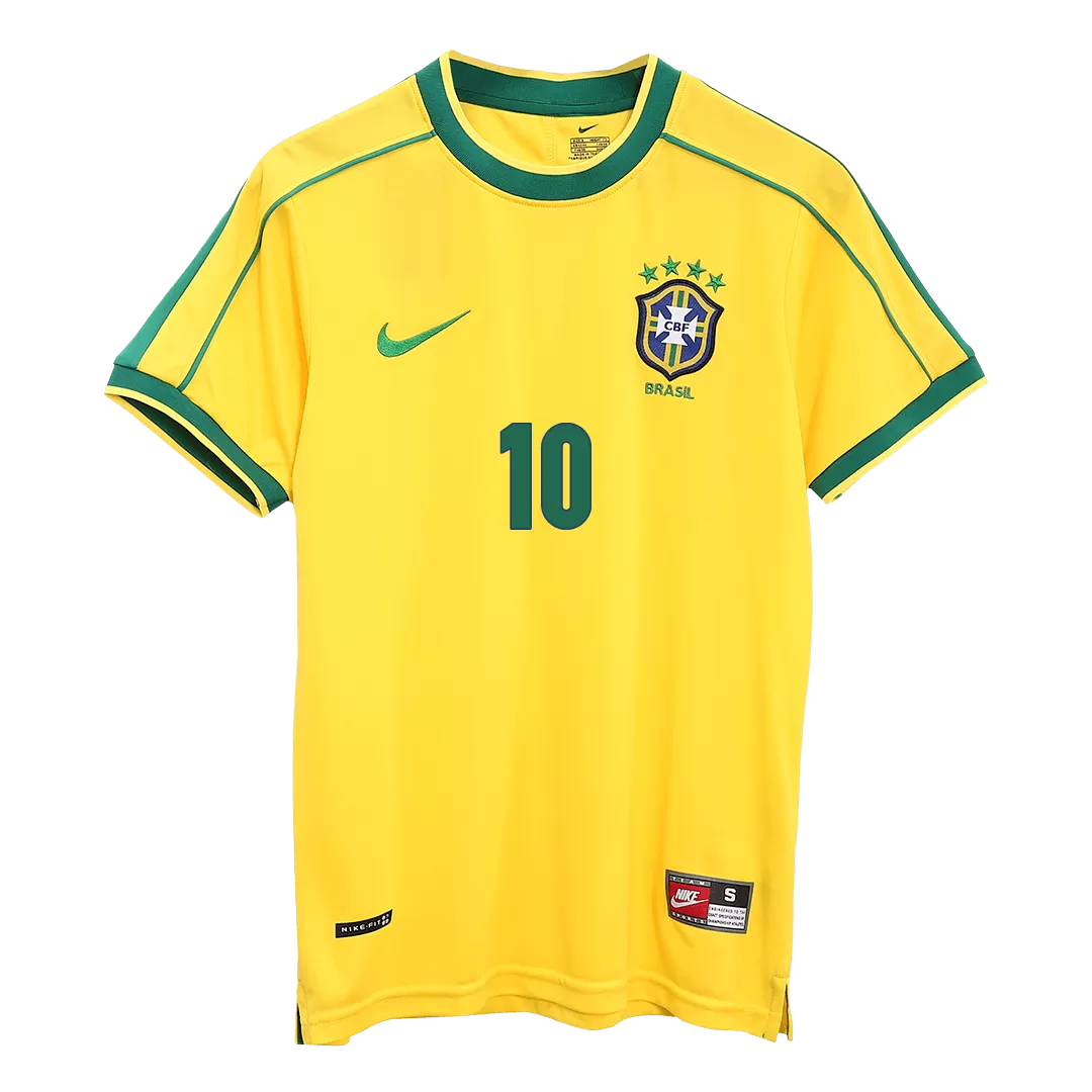 Vintage Soccer Jersey RIVALDO #10 Brazil Home 1998 - Image 2