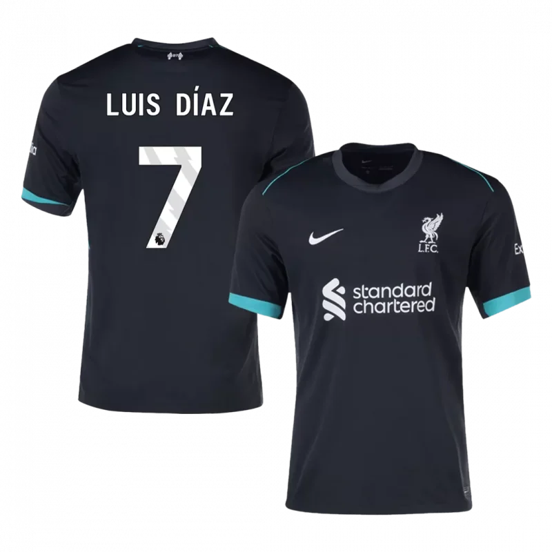 LUIS DÍAZ #7 Liverpool Away Soccer Jersey