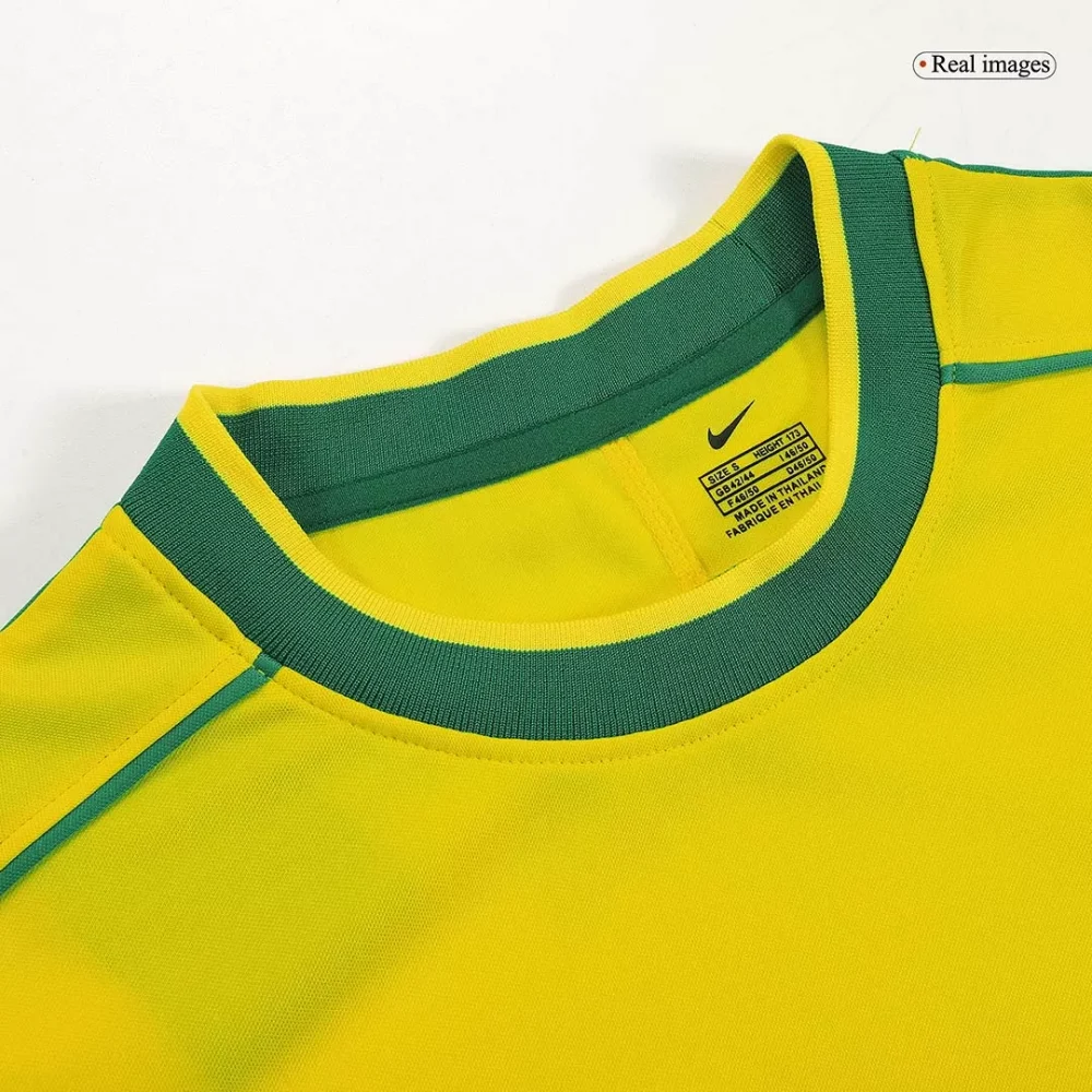 Vintage Soccer Jersey RONALDO #9 Brazil Home 1998 - Image 4