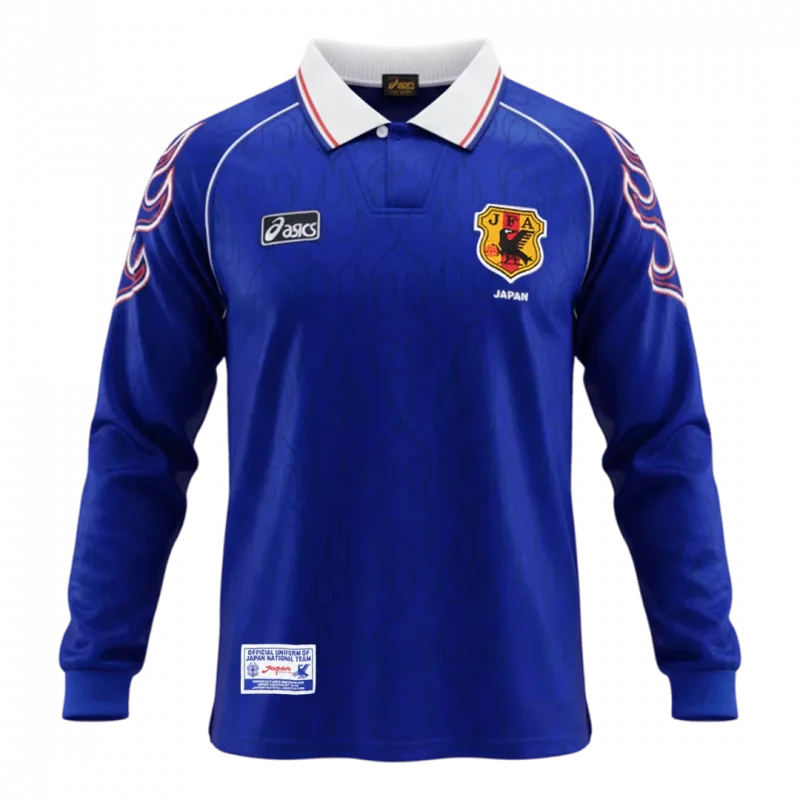 Retro Soccer Jersey Japan Home Long Sleeve 1998