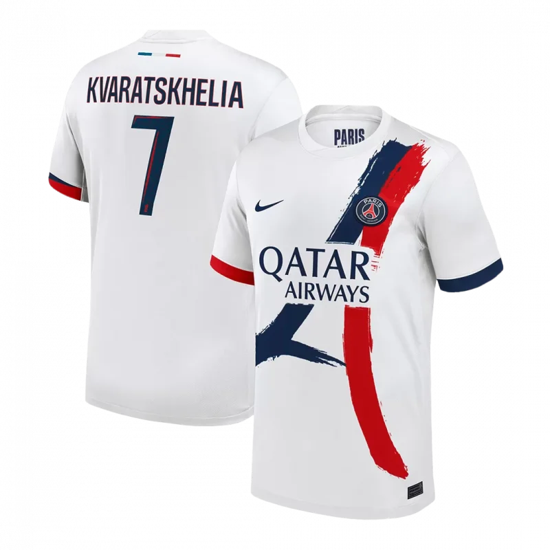 KVARATSKHELIA #7 PSG Away Soccer Jersey