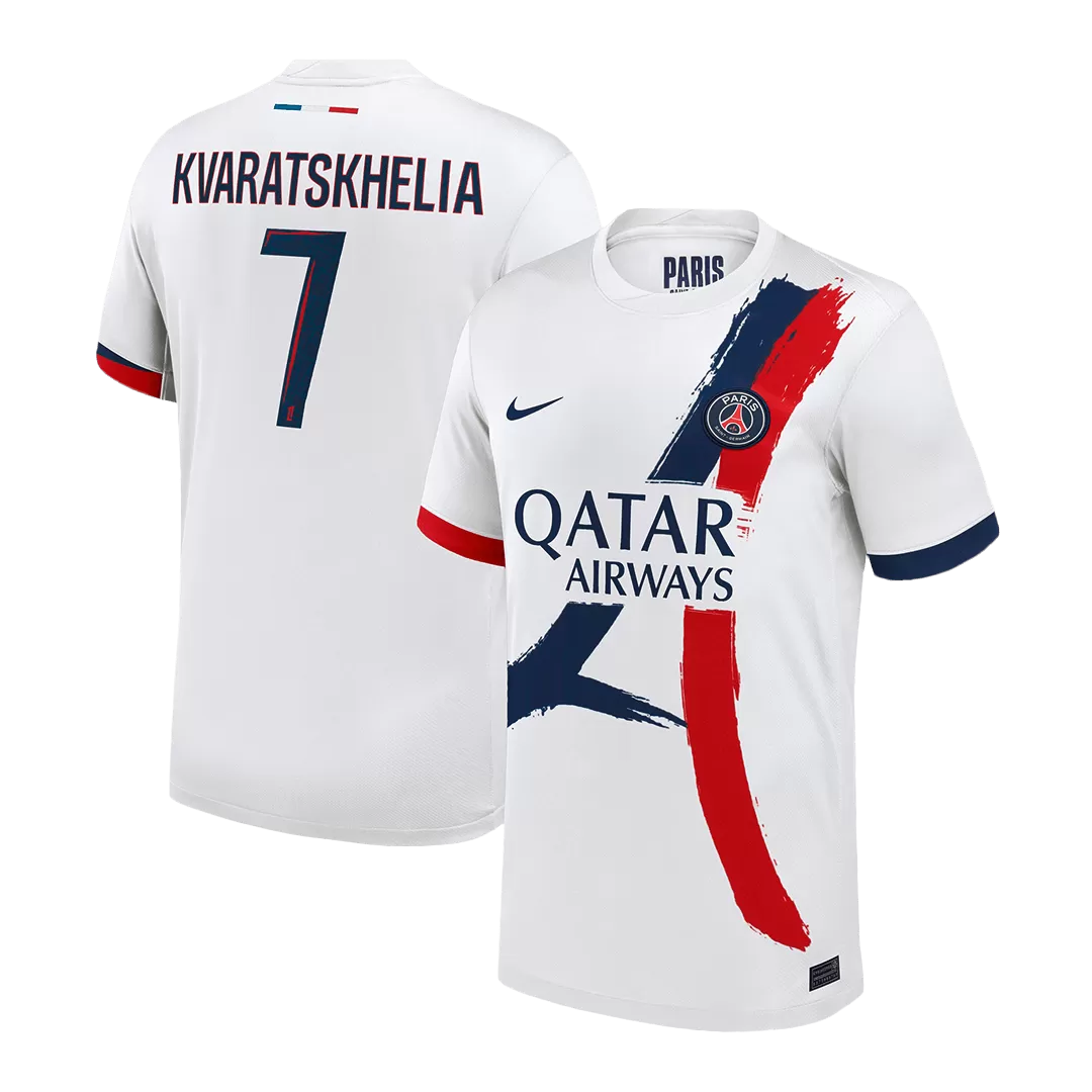 KVARATSKHELIA #7 PSG Away Soccer Jersey