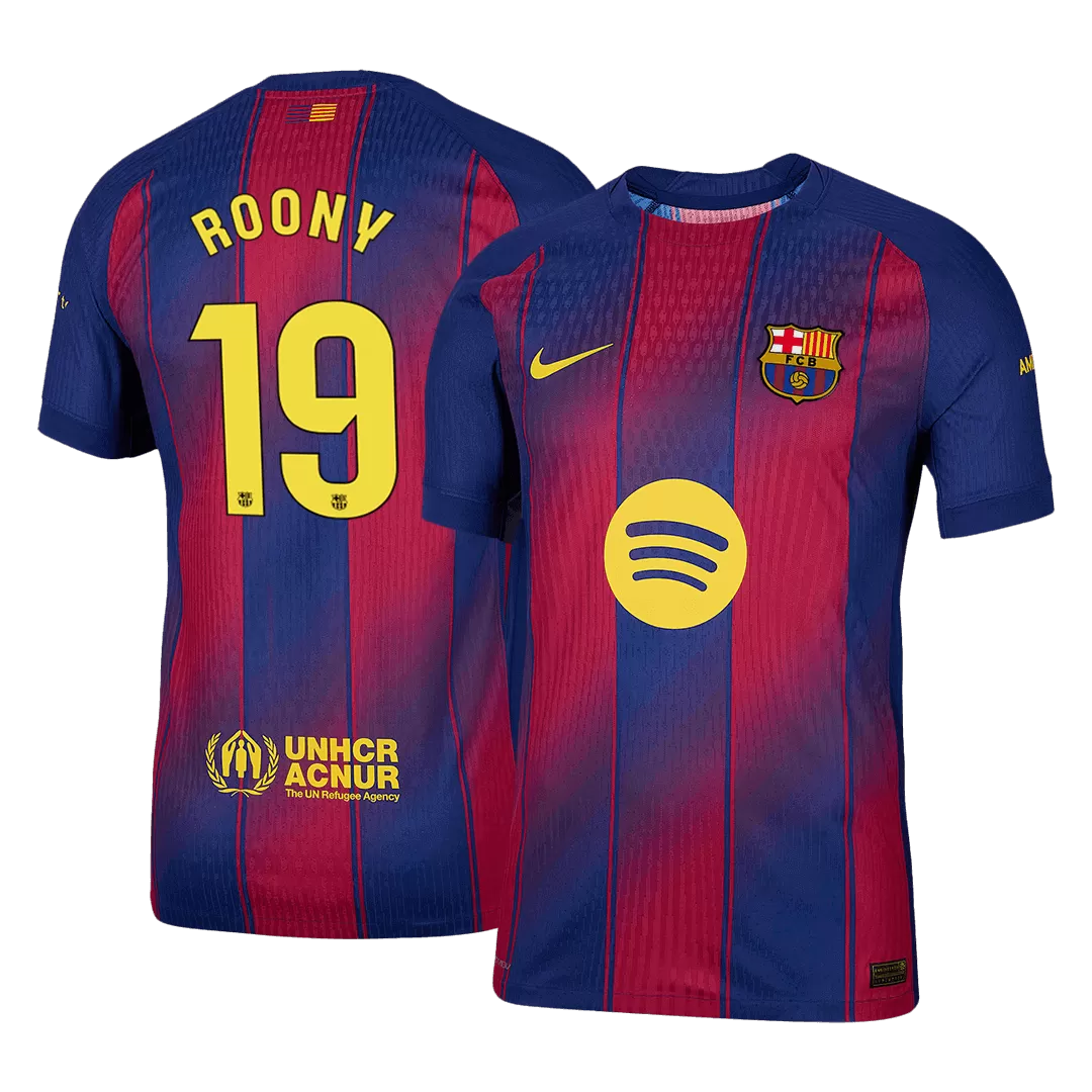 ROONY #19 Barcelona Home Player Version Jersey 2025/26