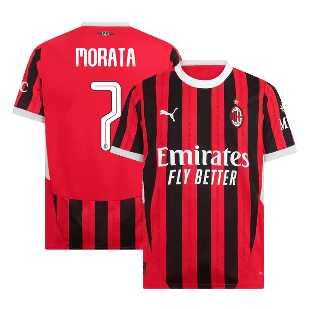 MORATA #7 AC Milan Home Soccer Jersey - UCL