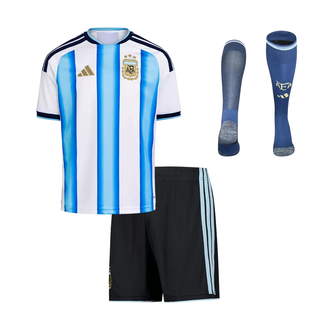 Argentina Home World Cup Kids Soccer Jerseys Full Kit 2025/26