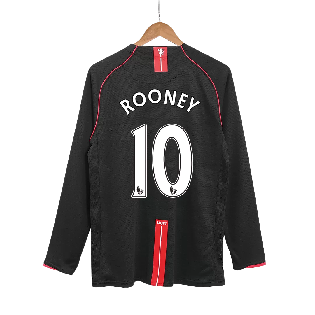 Vintage Soccer Jersey ROONEY #10 Manchester United Away Long Sleeve 2007/08
