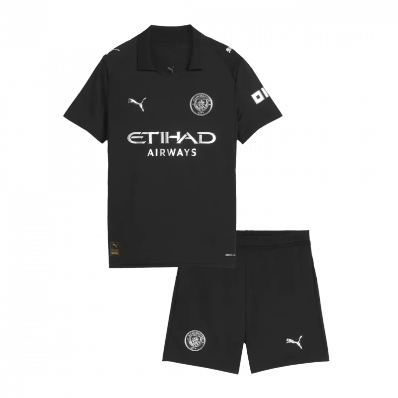 Manchester City Away Kids Soccer Jerseys Kit 2025/26