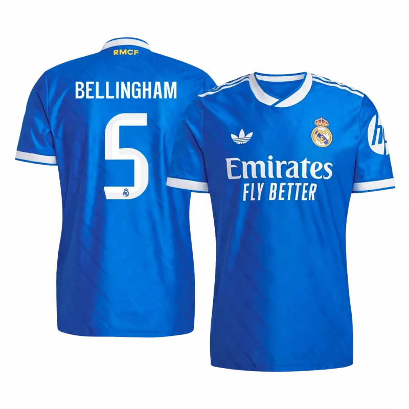 BELLINGHAM #5 Real Madrid Third Away Authentic Soccer Jersey 2025/26
