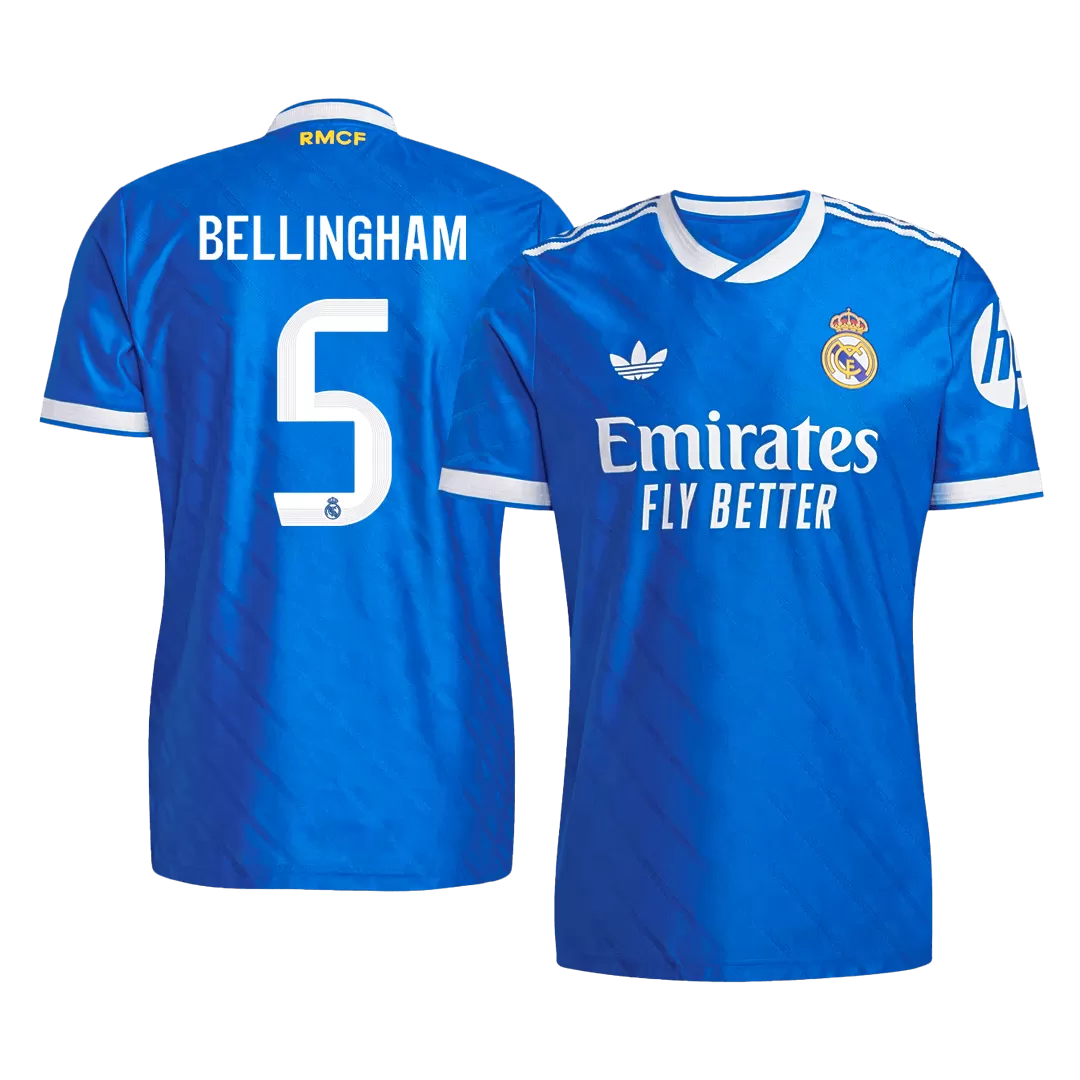 BELLINGHAM #5 Real Madrid Third Away Authentic Soccer Jersey 2025/26