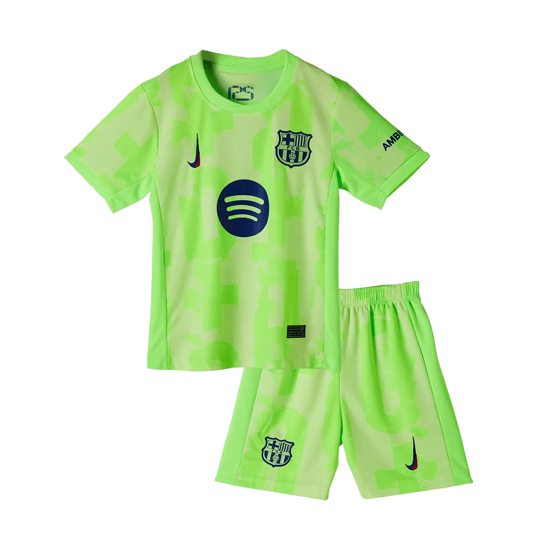 Barcelona Third Away Kids Soccer Jerseys Kit - UCL (Spotify Logo Without Text) - Image 8