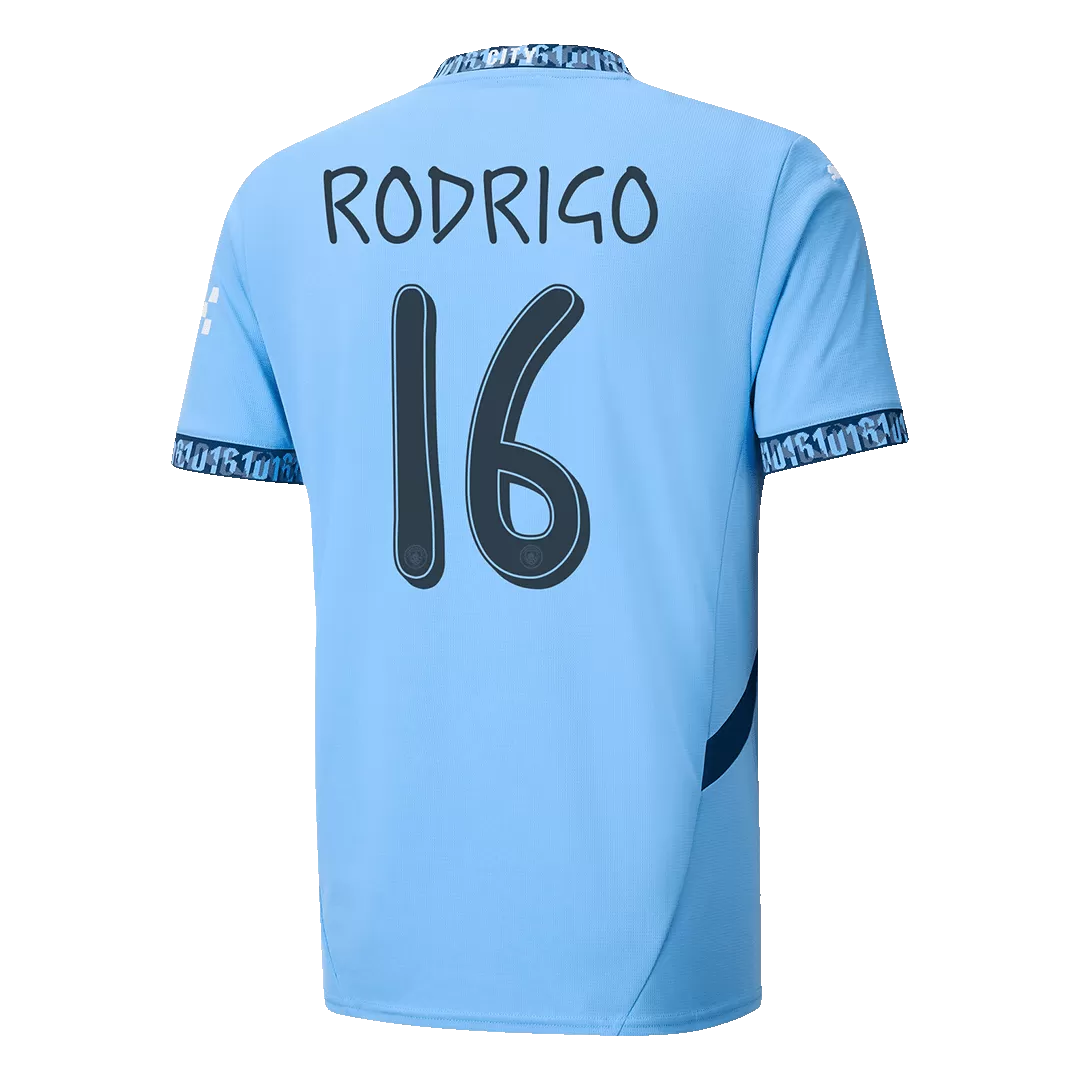 RODRIGO #16 Manchester City Home Soccer Jersey - UCL - Image 3