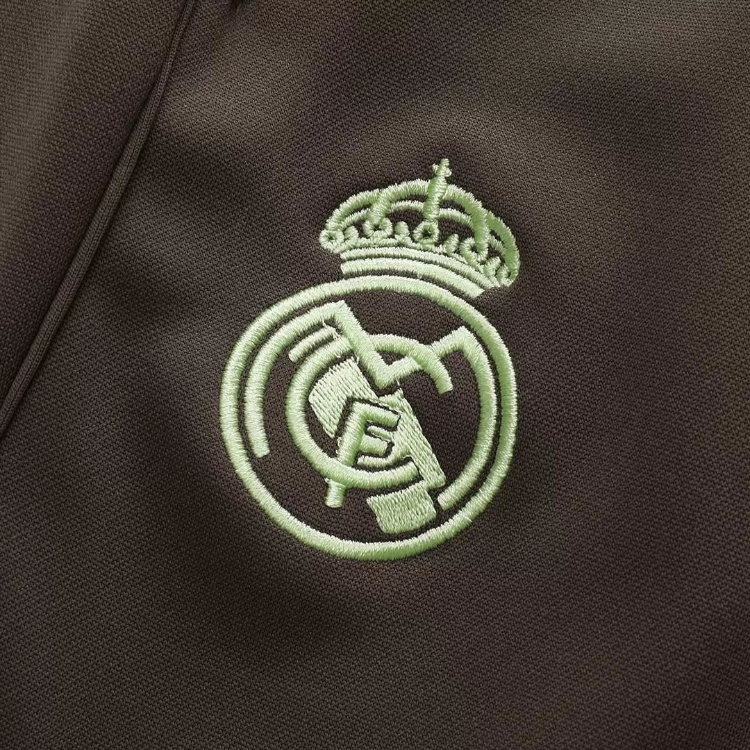 Real Madrid 1/4 Zip Tracksuit 2025/26 Kids Green - Image 19
