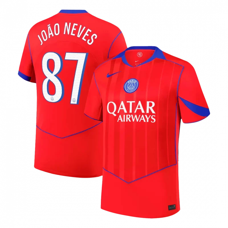 JOÃO NEVES #87 PSG Third Away Soccer Jersey 2025/26