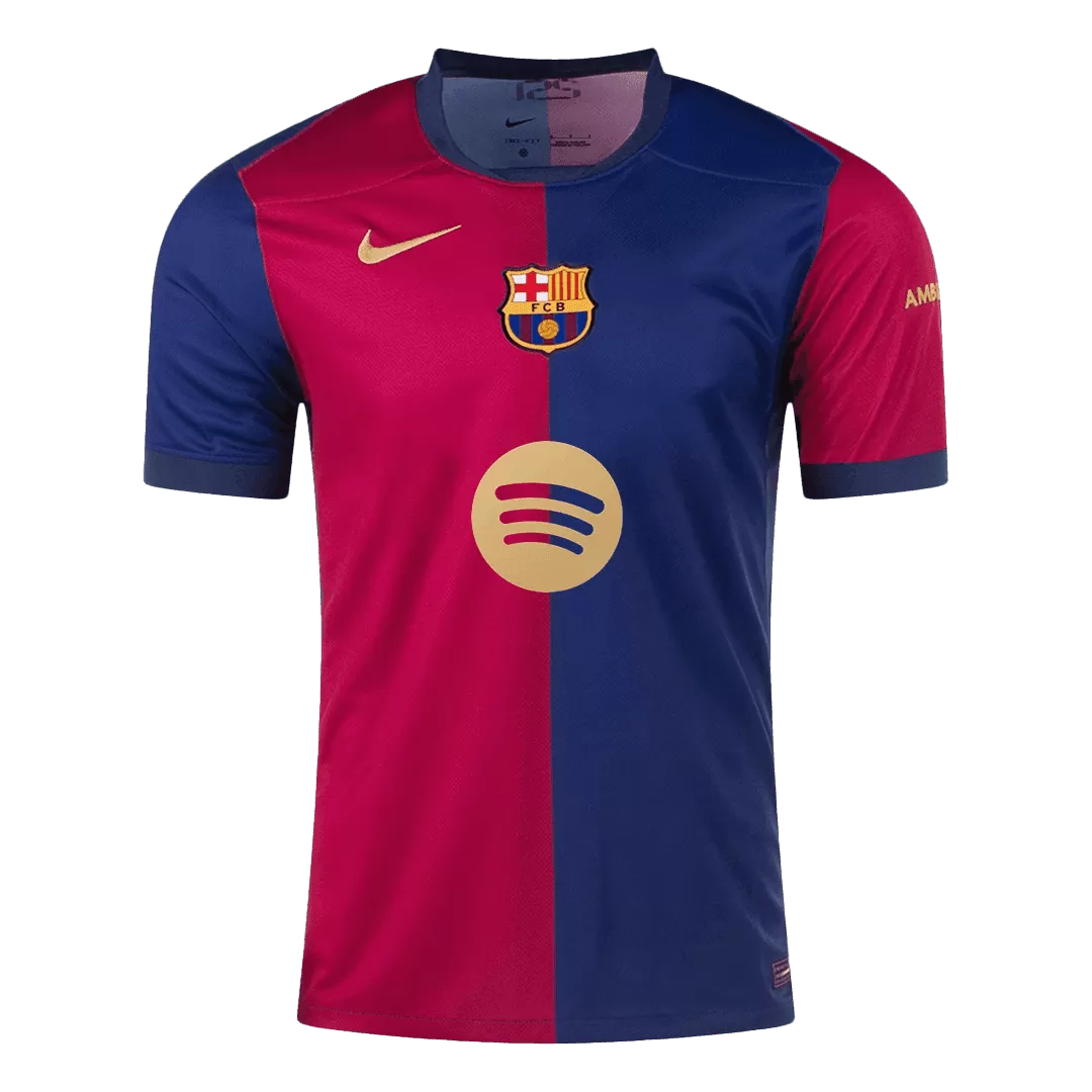 LEWANDOWSKI #9 Barcelona Home Soccer Jersey - Spotify Logo Without Text - Image 2