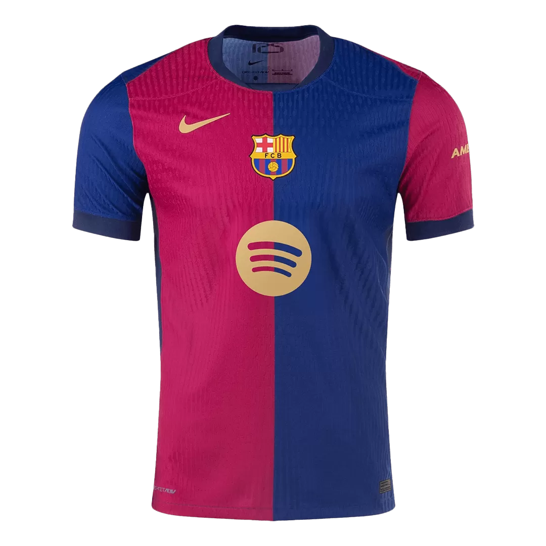 RAPHINHA #11 Barcelona Home Authentic Soccer Jersey - UCL(Spotify Logo Without Text) - Image 2