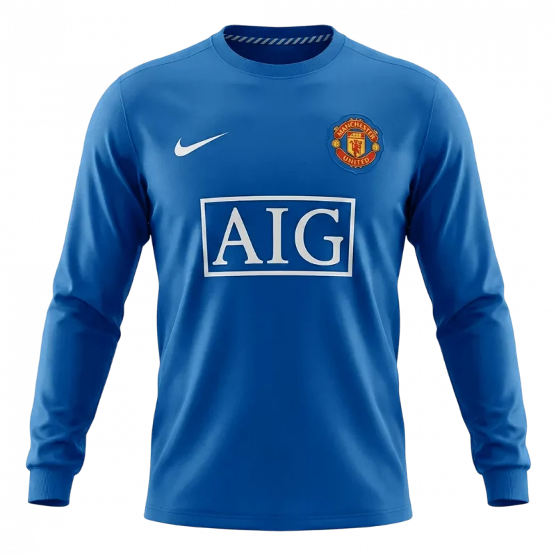 Retro Soccer Jersey Manchester United Third Away Long Sleeve 2008/09