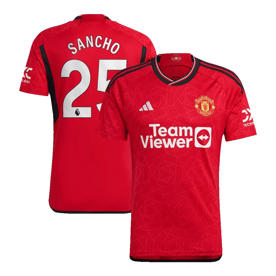 SANCHO #25 Manchester United Home Jersey 2023/24