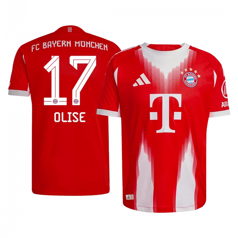 OLISE #17 Bayern Munich Home Authentic Soccer Jersey 2025/26