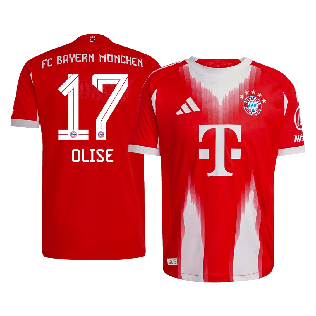 OLISE #17 Bayern Munich Home Authentic Soccer Jersey 2025/26