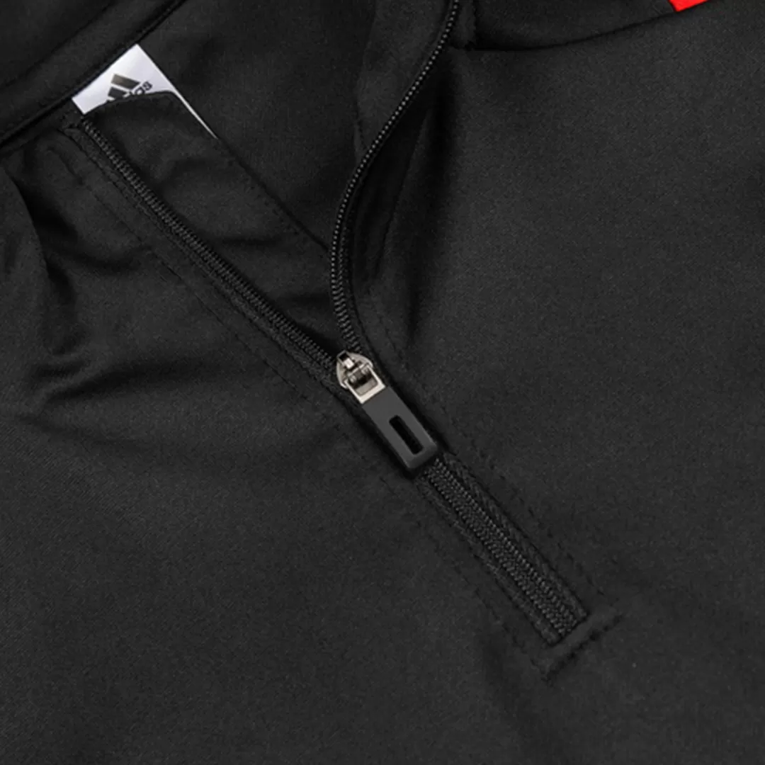 Arsenal 1/4 Zip Tracksuit Kids Black - Image 6
