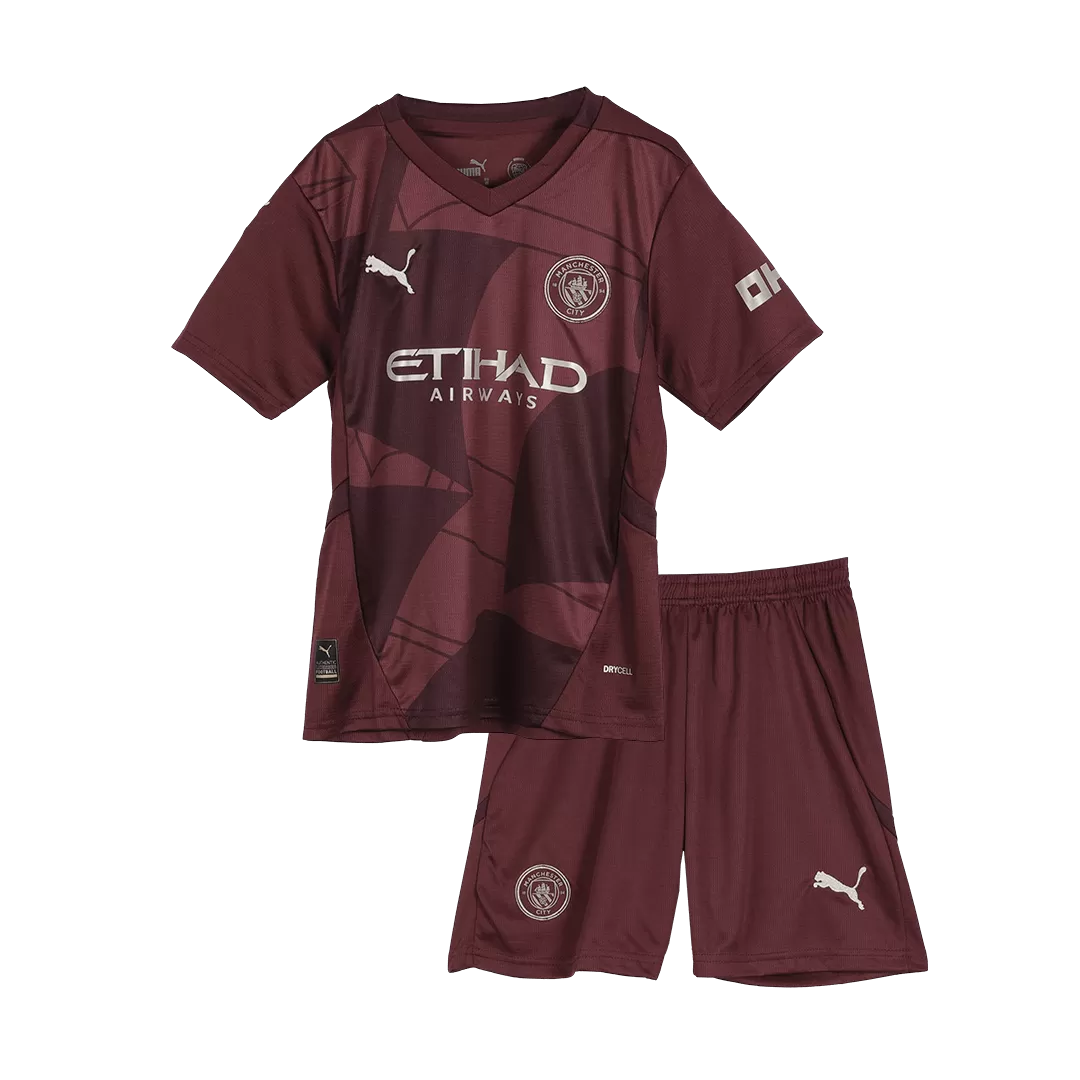 Manchester City Third Away Kids Soccer Jerseys Full Kit - Image 3
